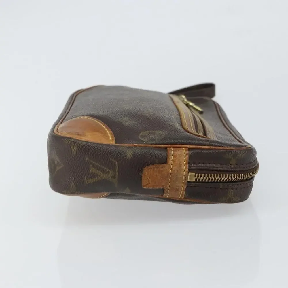 Louis Vuitton Monogram Marly Dragonne GM Clutch Bag Brown